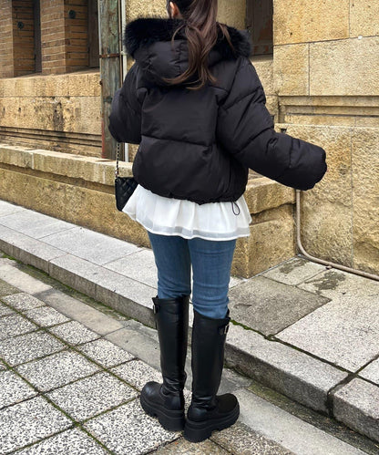 加厚仿毛皮中棉夾克