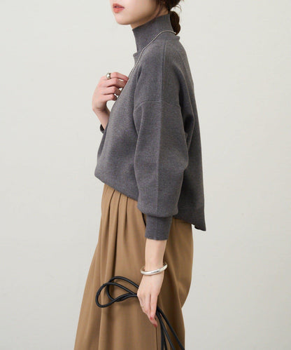 全針高領針織衫