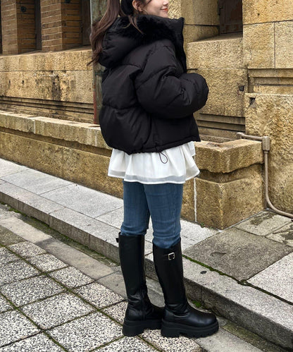 加厚仿毛皮中棉夾克