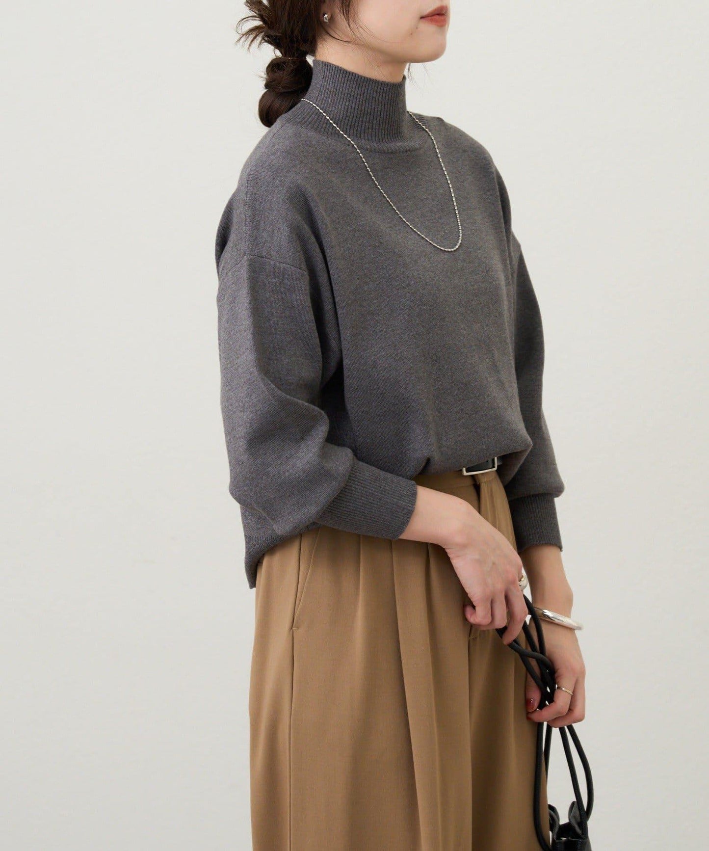 全針高領針織衫