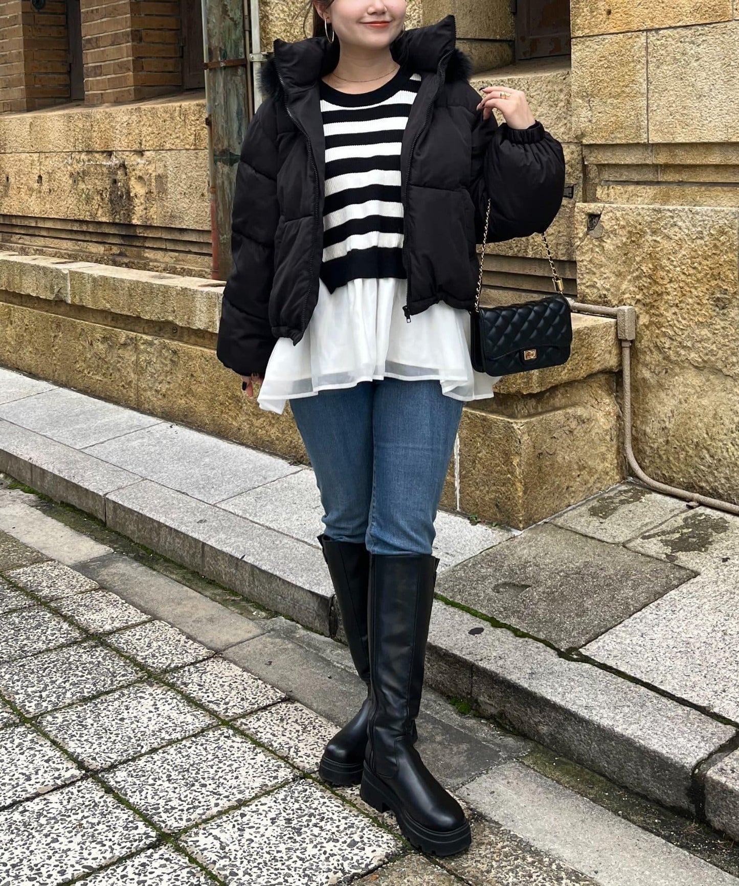 加厚仿毛皮中棉夾克