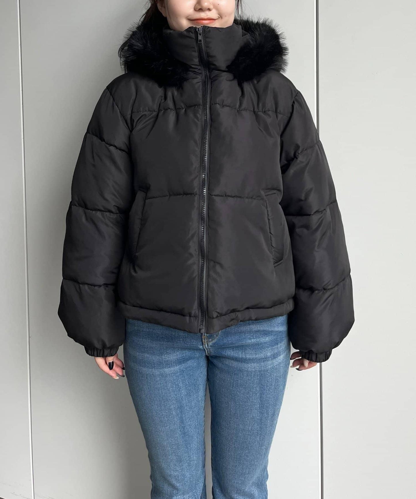 加厚仿毛皮中棉夾克