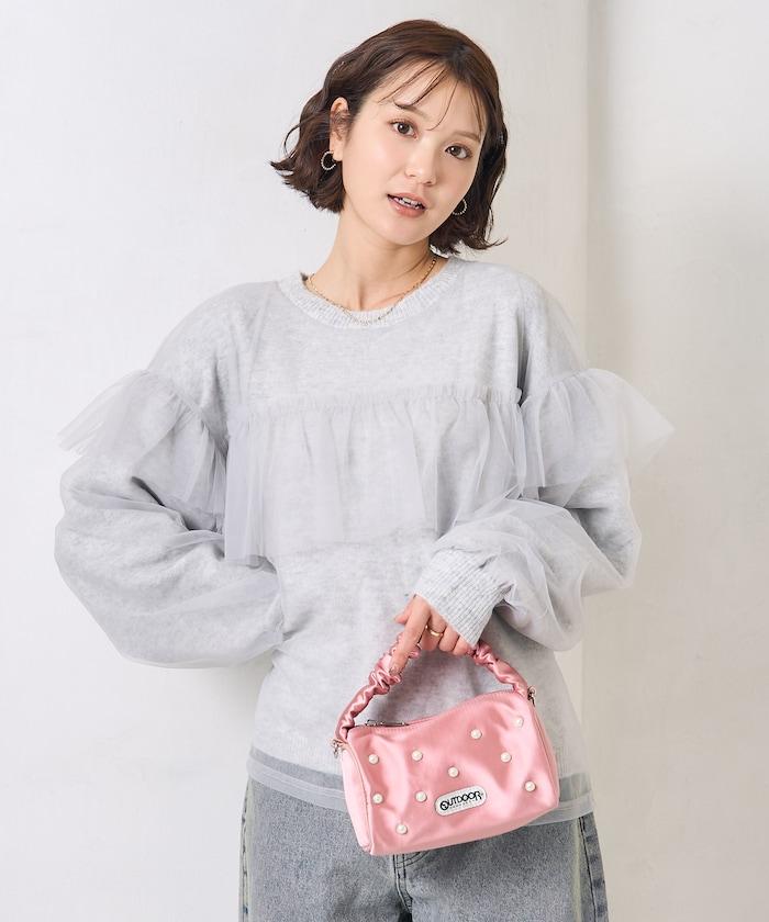 網紗拼接疊穿針織衫