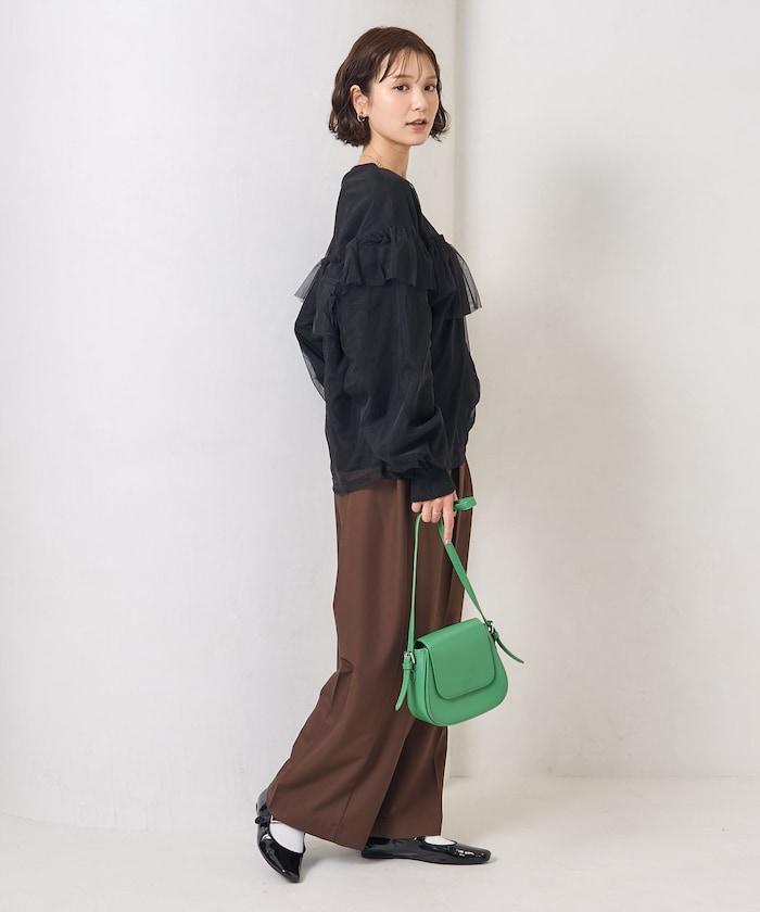 網紗拼接疊穿針織衫