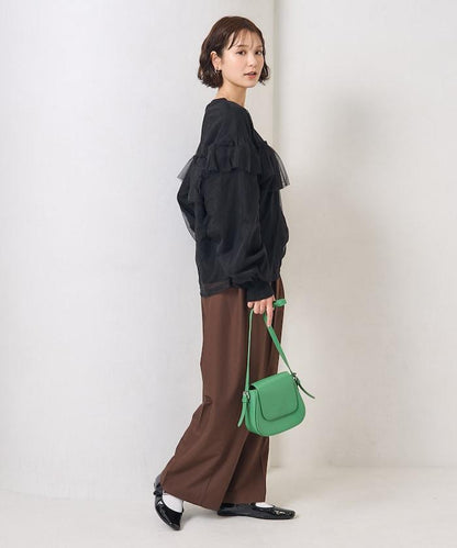 網紗拼接疊穿針織衫