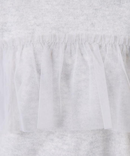 網紗拼接疊穿針織衫