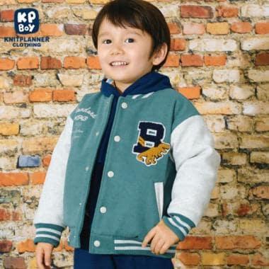 KPBOY 恐龍貼布棒球夾克（90~130）