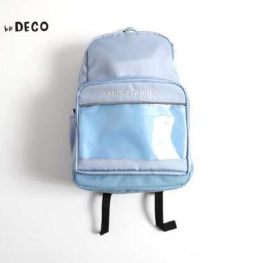 透明口袋雙肩包(M)