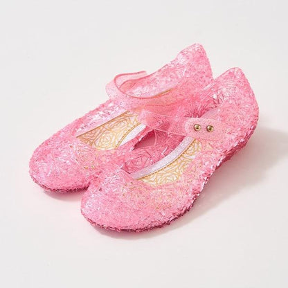 透明亮片橡膠單帶鞋