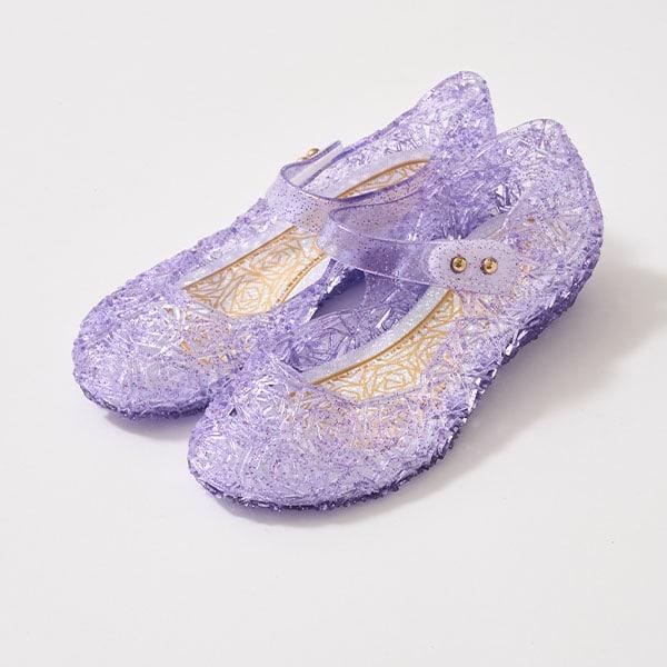 透明亮片橡膠單帶鞋