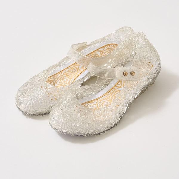 透明亮片橡膠單帶鞋