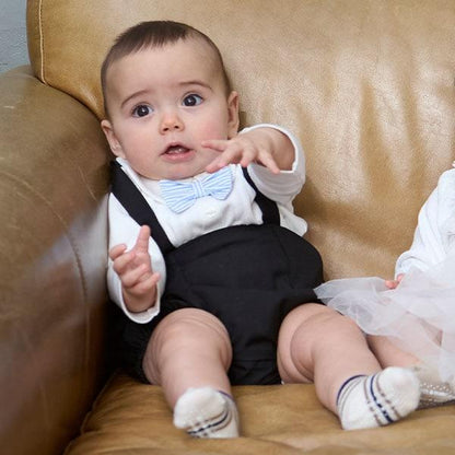 帶領帶連體衣+褲子套裝