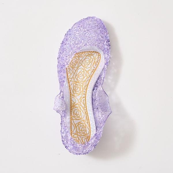 透明亮片橡膠單帶鞋