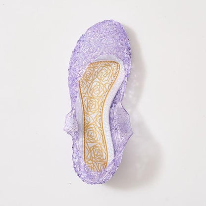 透明亮片橡膠單帶鞋