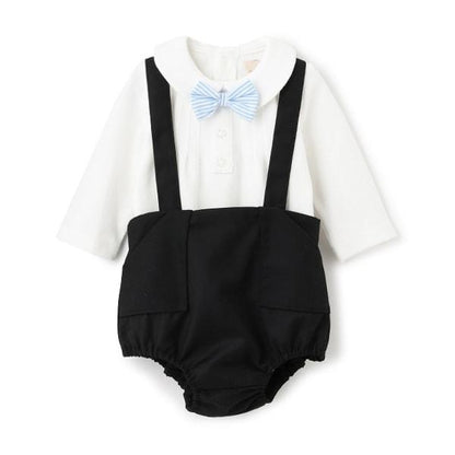 帶領帶連體衣+褲子套裝