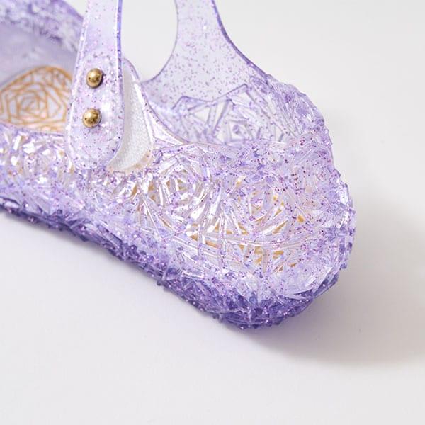 透明亮片橡膠單帶鞋