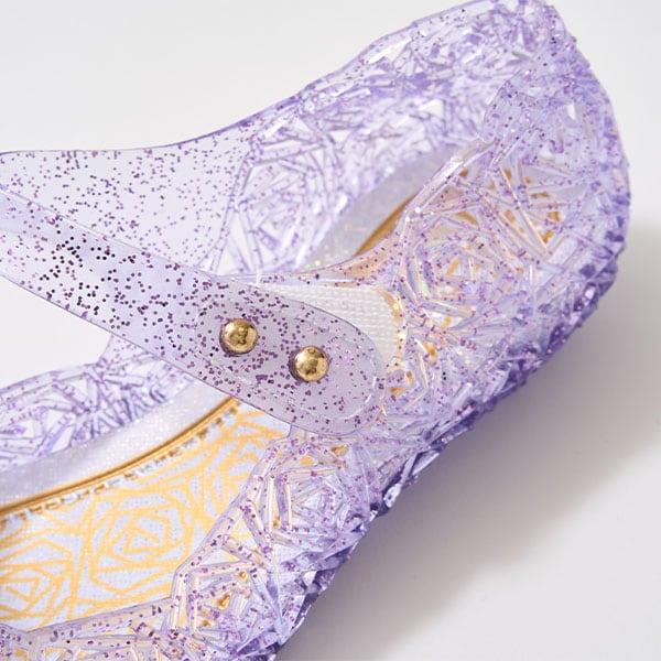 透明亮片橡膠單帶鞋