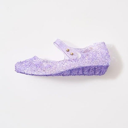 透明亮片橡膠單帶鞋