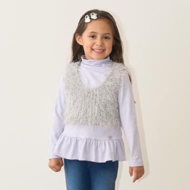 【正反兩穿】亮片羽毛針織背心