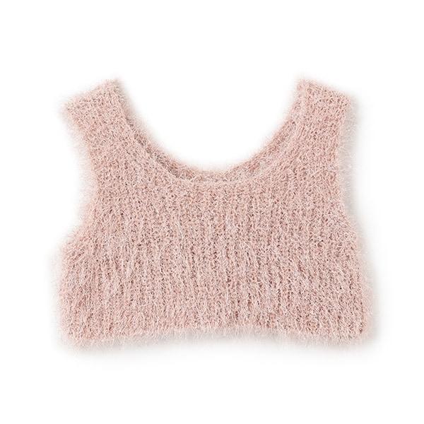 【正反兩穿】亮片羽毛針織背心