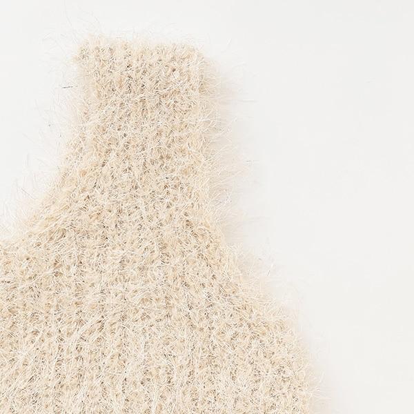 【正反兩穿】亮片羽毛針織背心