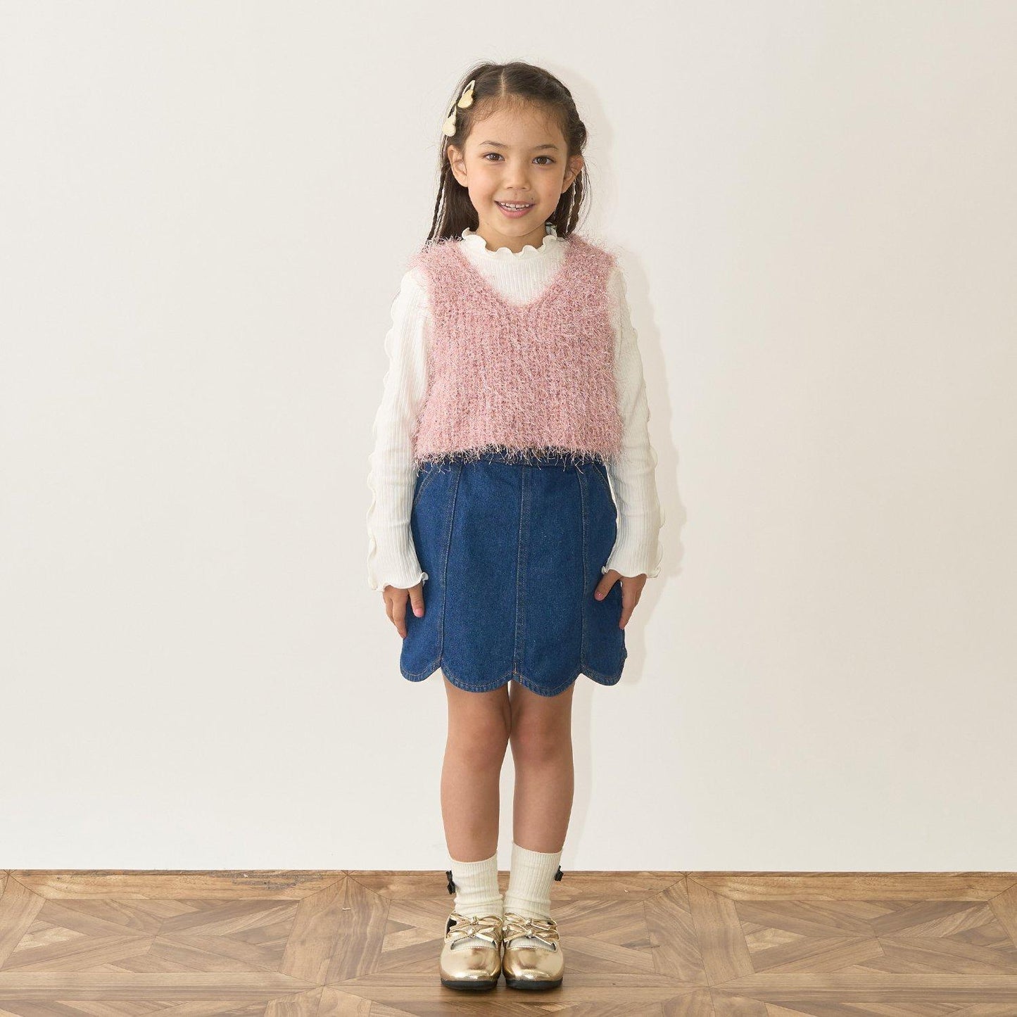 【正反兩穿】亮片羽毛針織背心