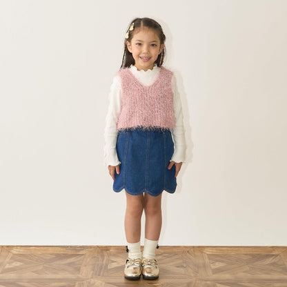 【正反兩穿】亮片羽毛針織背心