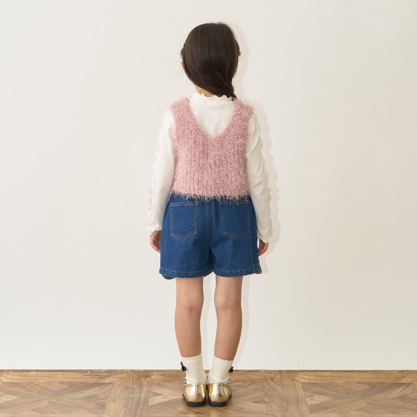 【正反兩穿】亮片羽毛針織背心