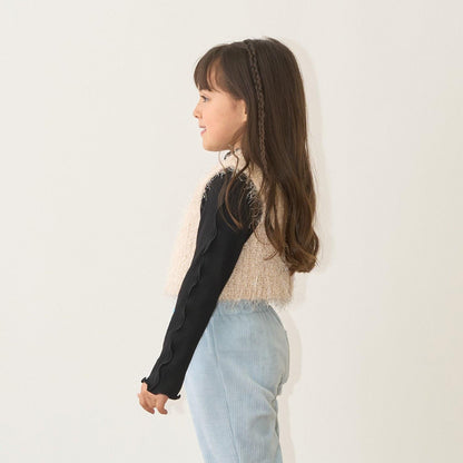 【正反兩穿】亮片羽毛針織背心