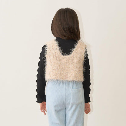 【正反兩穿】亮片羽毛針織背心