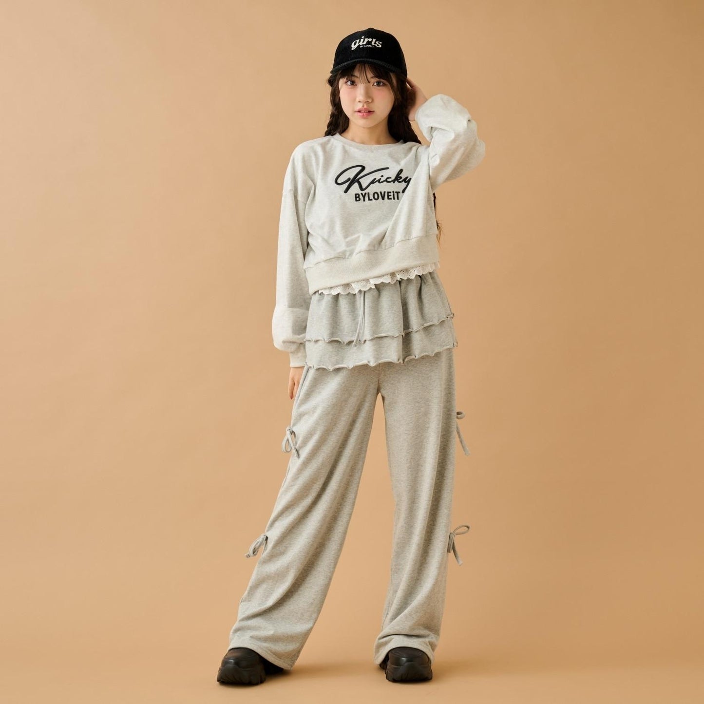 拼接點綴棒球帽
