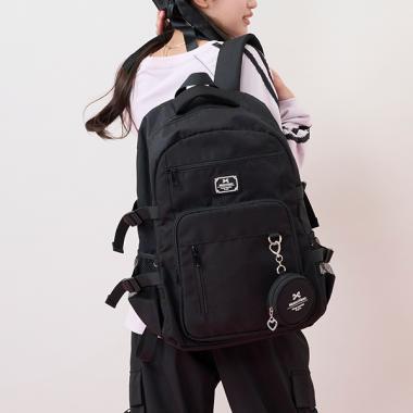 附圓形收納包雙肩揹包