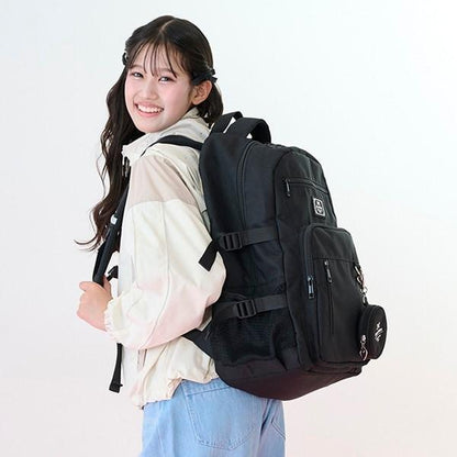 附圓形收納包雙肩揹包