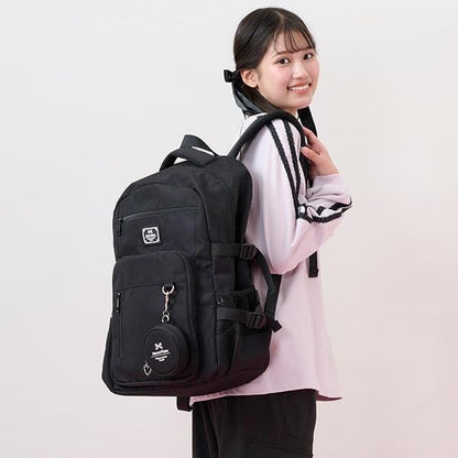 附圓形收納包雙肩揹包