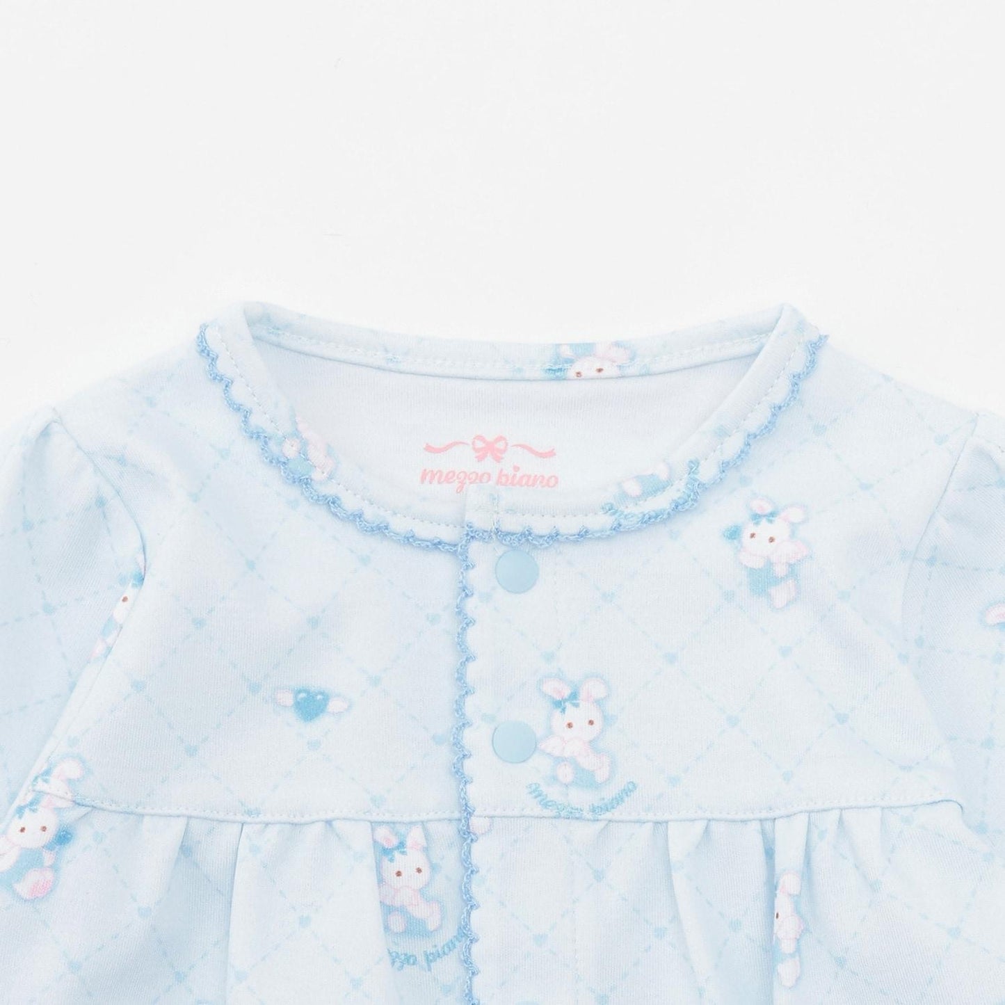 【BOX付】天使兔圖案2用連體衣&圍兜套裝