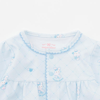 【BOX付】天使兔圖案2用連體衣&圍兜套裝