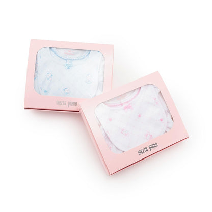 【BOX付】天使兔圖案2用連體衣&圍兜套裝