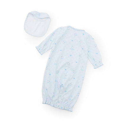 【BOX付】天使兔圖案2用連體衣&圍兜套裝