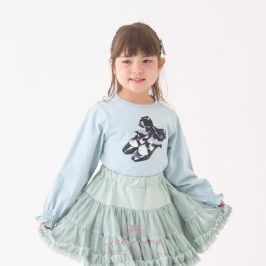【Lycee mine 芭蕾系列】拼色印花上衣