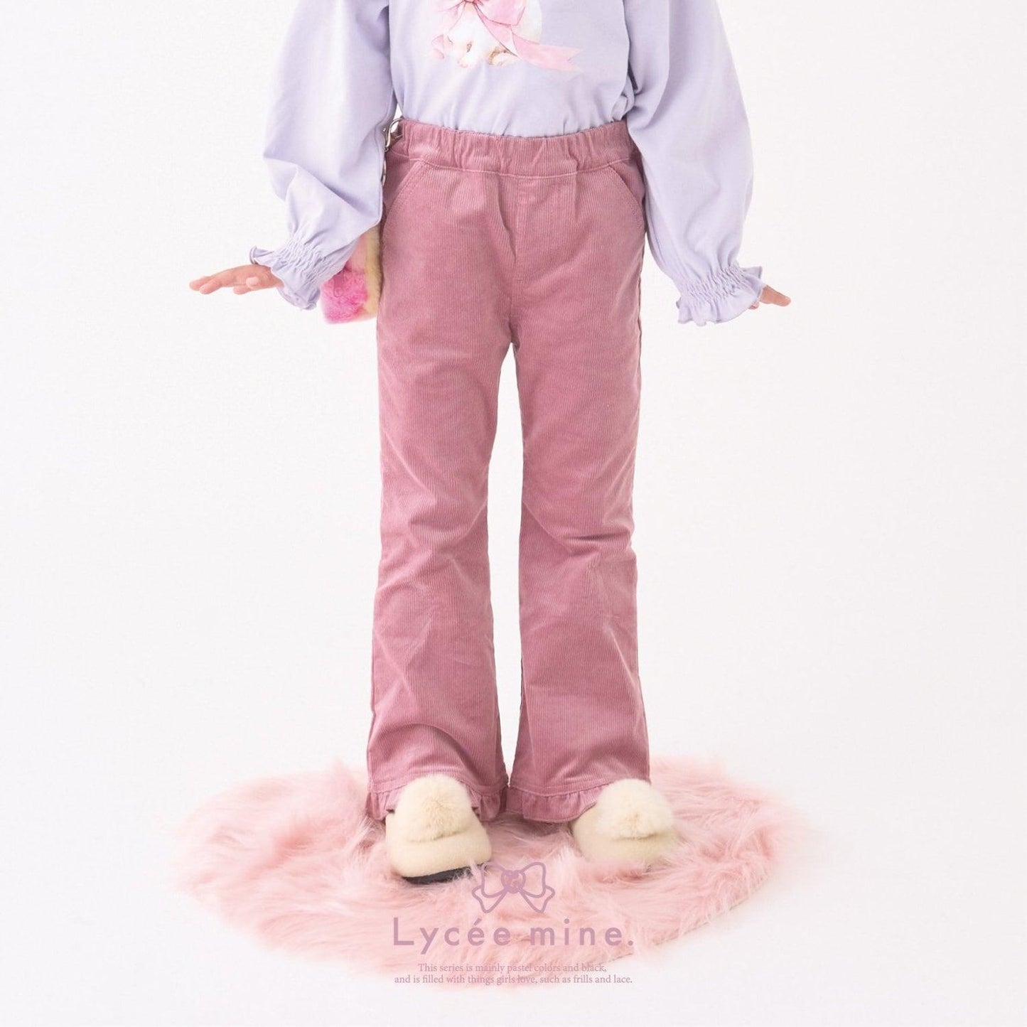 【Lycee mine 芭蕾系列】荷葉邊彈力喇叭褲