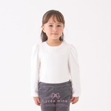 【Lycee mine 芭蕾系列】帶蝴蝶結裝飾墊肩上衣