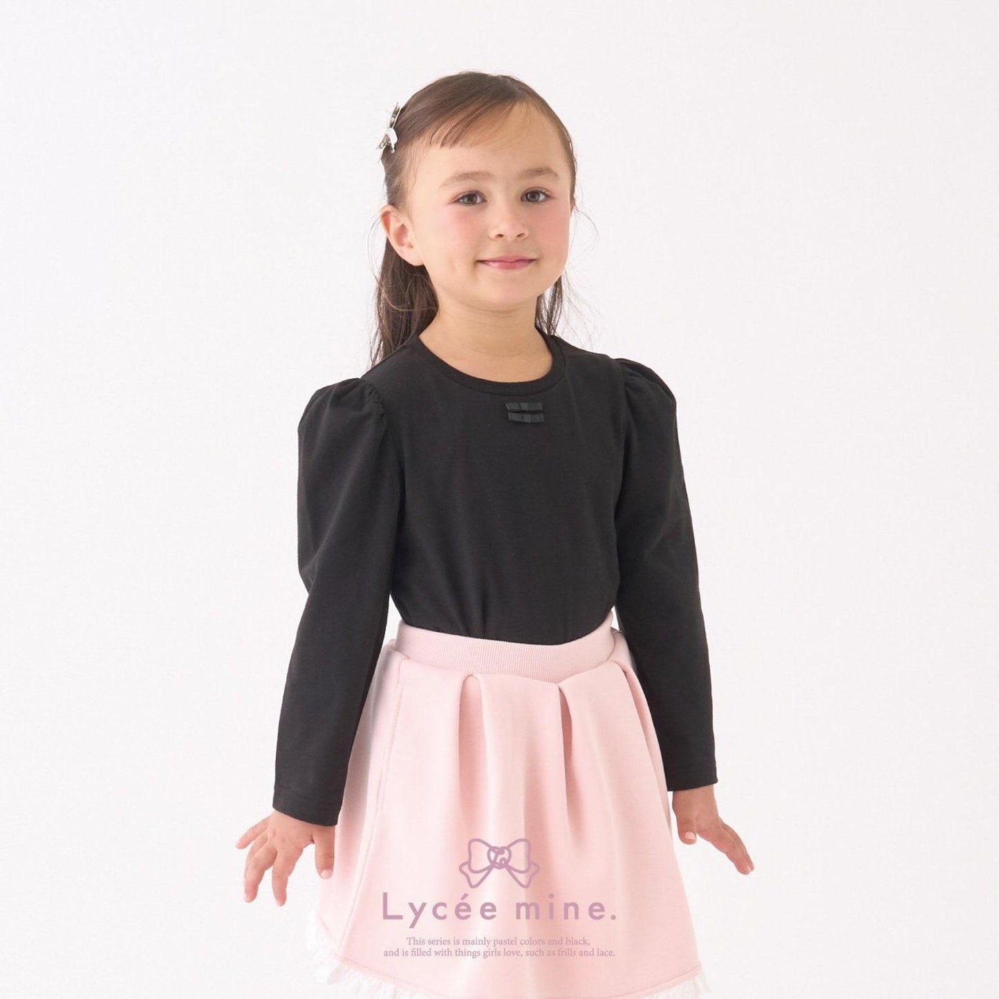 【Lycee mine 芭蕾系列】帶蝴蝶結裝飾墊肩上衣