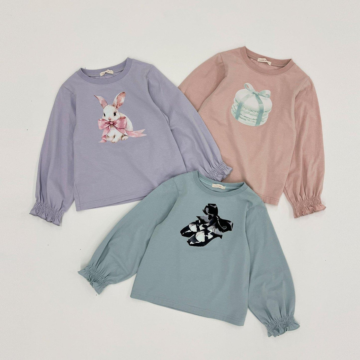 【Lycee mine 芭蕾系列】拼色印花上衣
