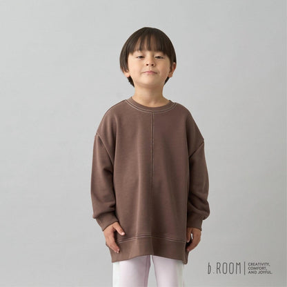【日常標準服飾系列】【吸水速幹】立體感拼色縫線寬鬆衛衣