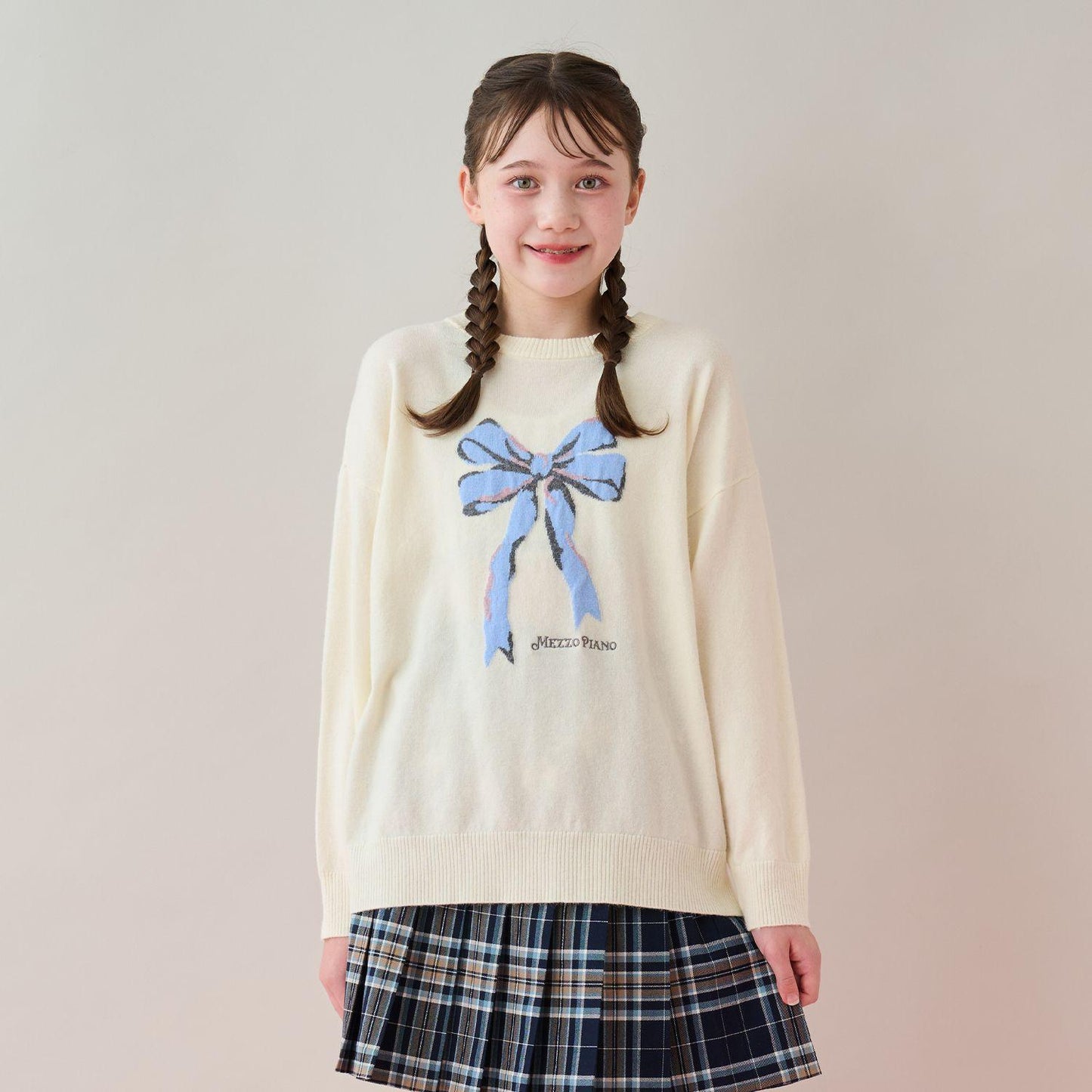 寬鬆蝴蝶結針織衫