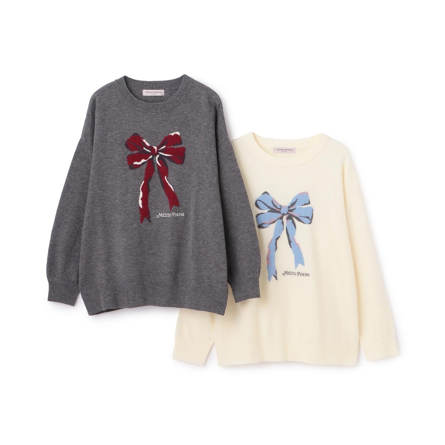 寬鬆蝴蝶結針織衫