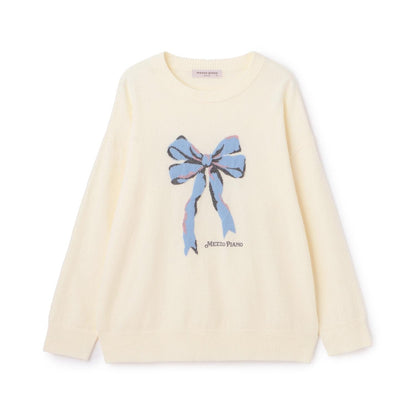 寬鬆蝴蝶結針織衫