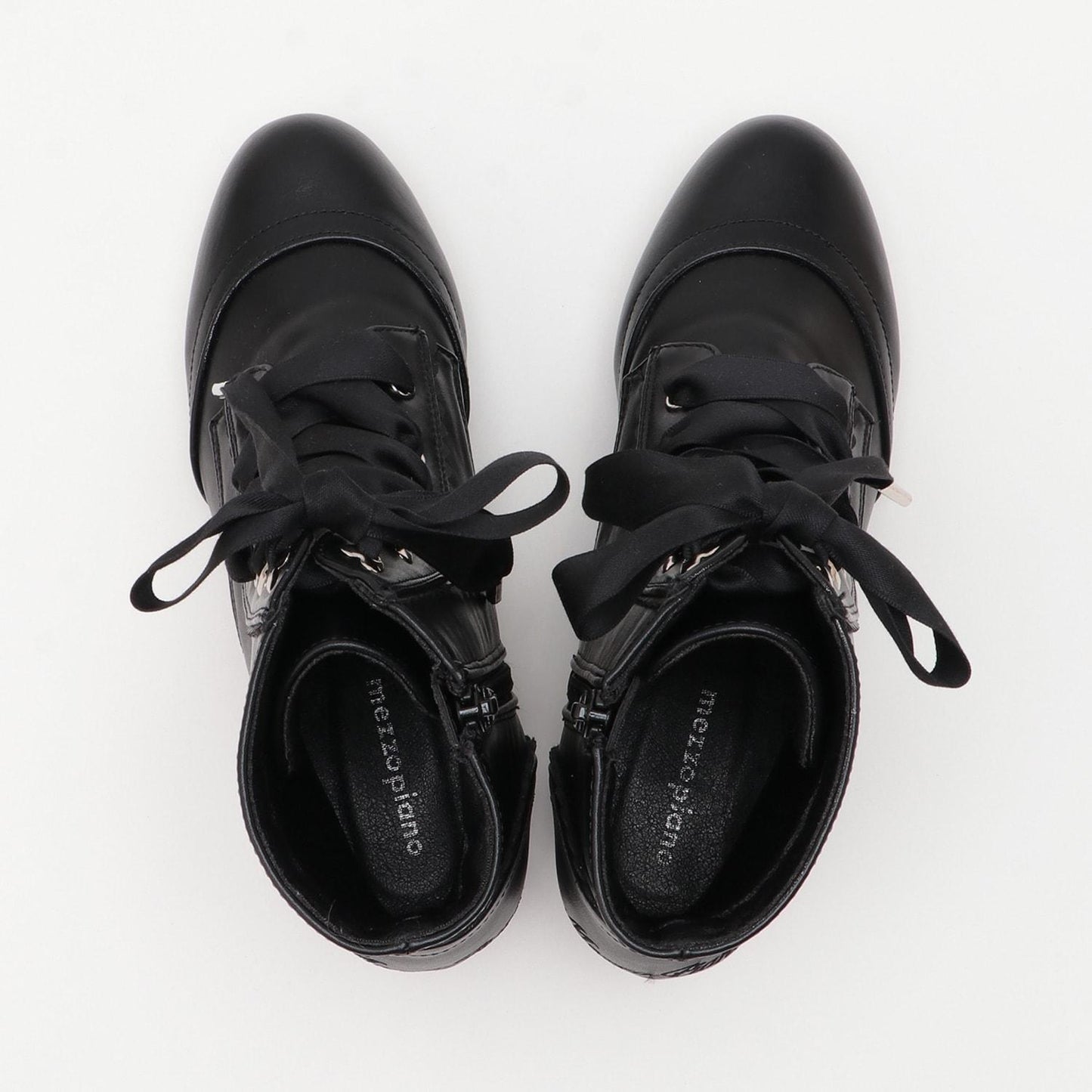 緞面蝴蝶結波浪邊短靴