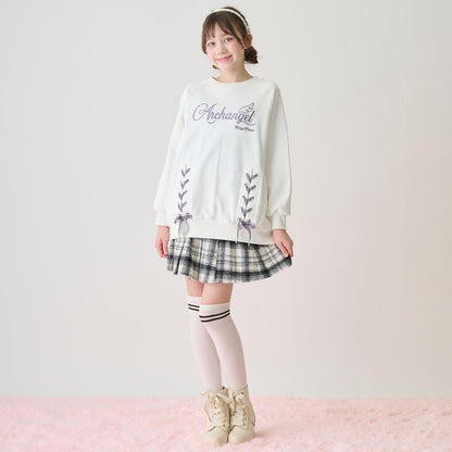 緞面蝴蝶結波浪邊短靴