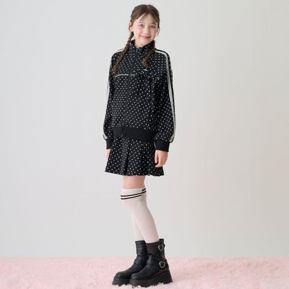 波點提花夾克（附蝴蝶結胸針）